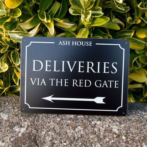 Deliveries Sign - Instructions for Couriers | The Sign Maker Shop