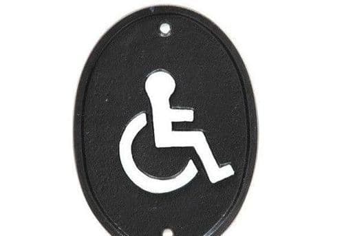 DISABLED SIGN OVAL