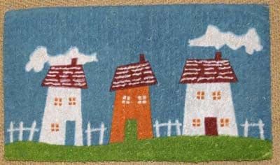 Door Mat - 3 Houses