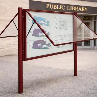 Double Sided Notice Board  -  75mm Profile