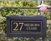 Double sided hanging sign with hardwood frame  | The Sign Maker Shop