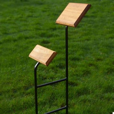 Double Wrought Iron Plaque Holder