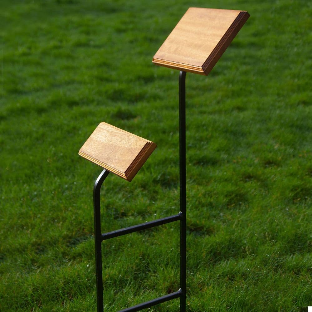 Double Wrought Iron Plaque Holder