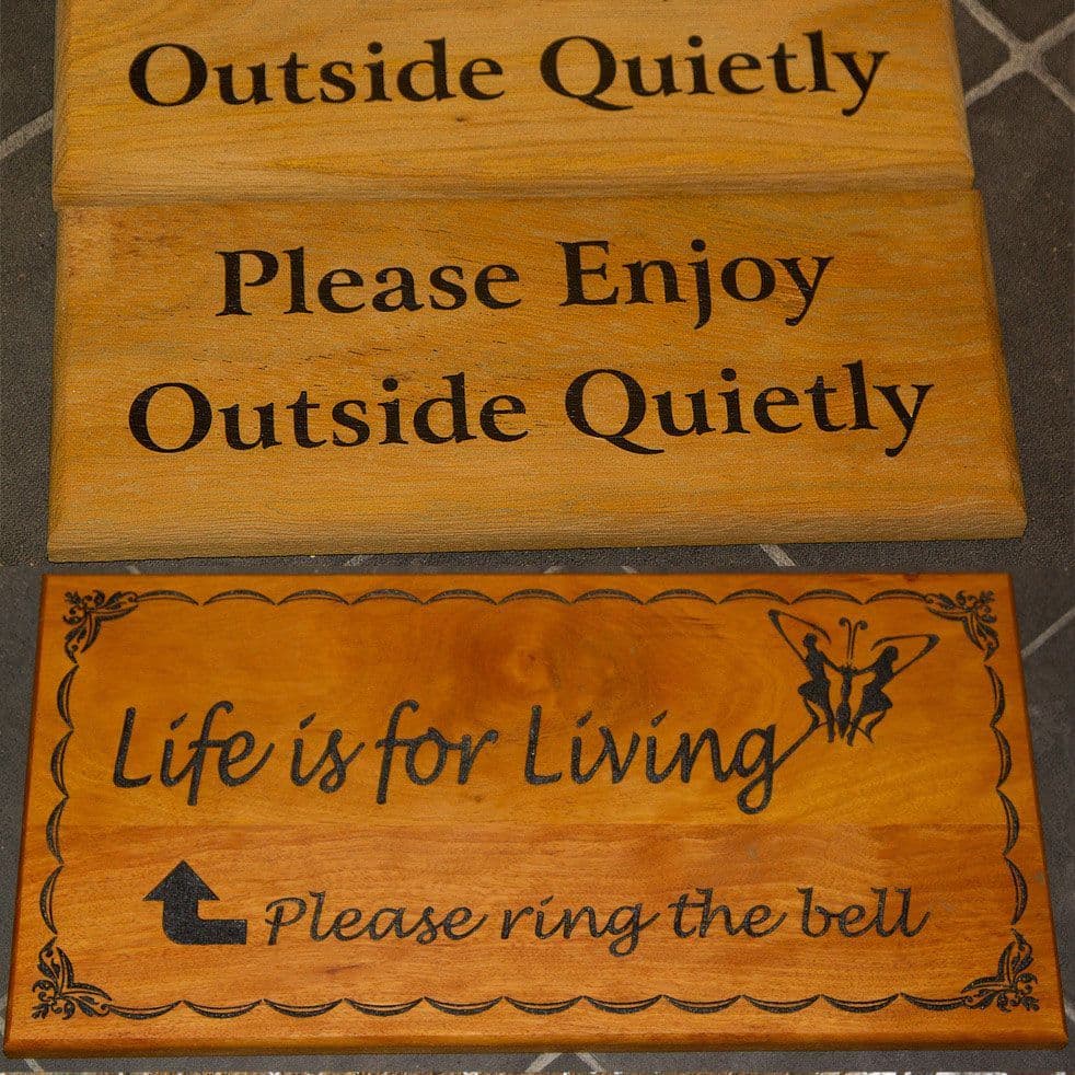 Durable Opepe Wood Signs