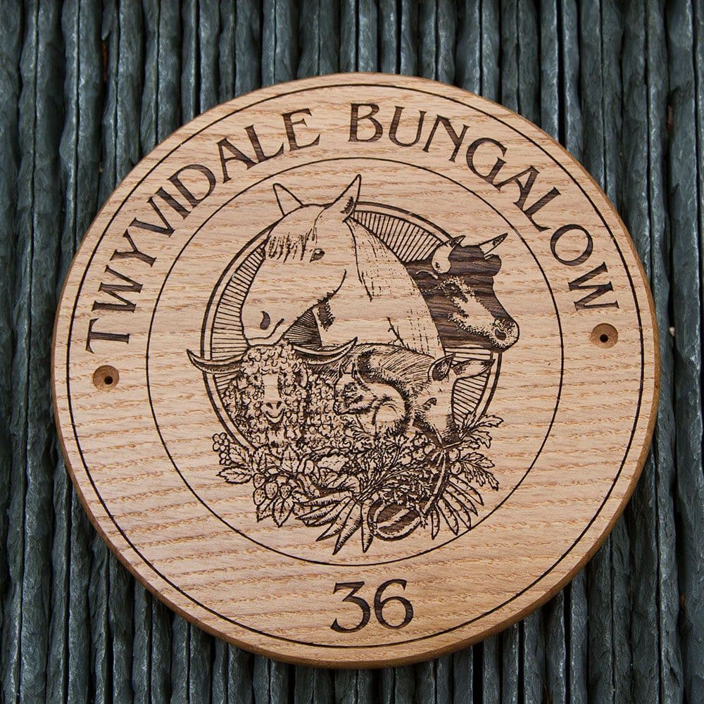 Elegant Wooden House Numbers