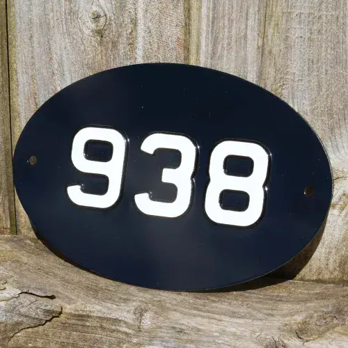 Embossed & Enamelled Oval 184x124mm | The Sign Maker Shop