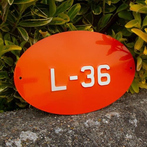Embossed & Enamelled Oval 285x175mm | The Sign Maker Shop