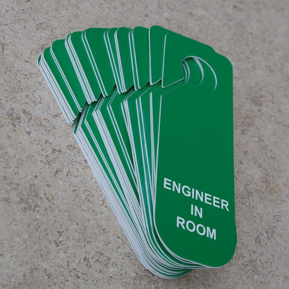 Engineer In Room - Engraved Acrylic Laminate