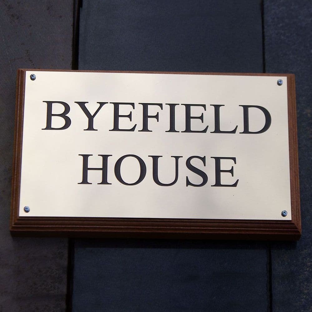 Engraved 2mm Brass House Nameplates