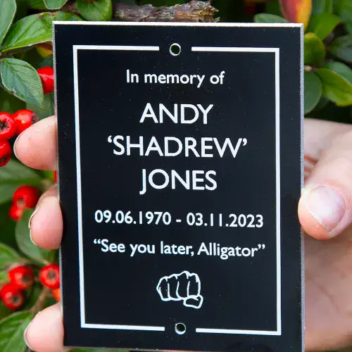 Engraved Memorial Plaques - lots of colours | The Sign Maker Shop