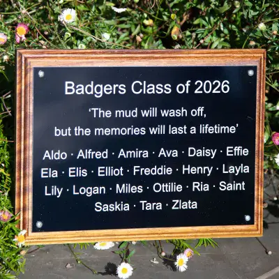 Engraved Aluminium Plaque