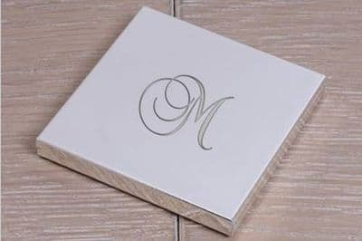 Engraved Compact Mirror with Initials - Square
