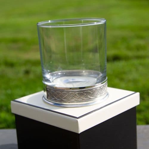 Glass Tumbler - Celtic Design - Pewter Base | The Sign Maker Shop