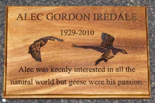 Engraved Iroko Wooden Memorial Plaque   | The Sign Maker Shop