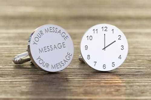 Engraved Message & Clock Cuffllink
