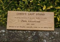 Engraved Oak Memorial Plaque   | The Sign Maker Shop
