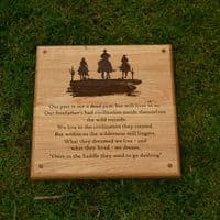Engraved Oak Memorial Plaque   | The Sign Maker Shop