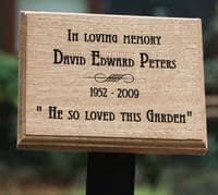Engraved Oak Memorial Plaque   | The Sign Maker Shop