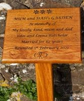 Engraved Oak Memorial Plaque   | The Sign Maker Shop