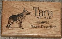 Engraved Oak Memorial Plaque   | The Sign Maker Shop