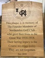 Engraved Oak Memorial Plaque   | The Sign Maker Shop