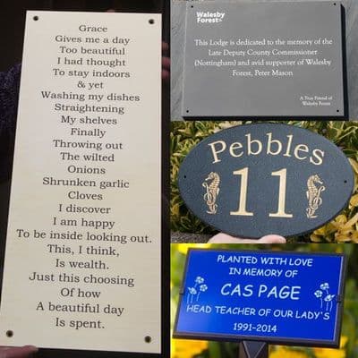 Engraved Plaques and Name Plates