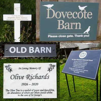 Engraved Plaques in Stone-Like Corian