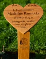 Engraved Wooden Heart Shaped Plaque