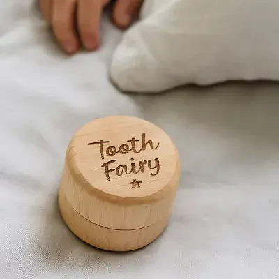 Engraved Wooden Ring  / Tooth Fairy Box