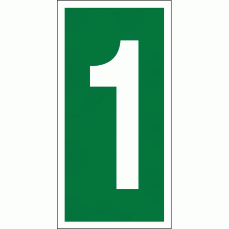 Evacuation Route Number Sign - 4201 - Number 1