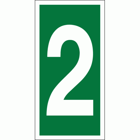 Evacuation Route Number Sign - 4202 - Number 2