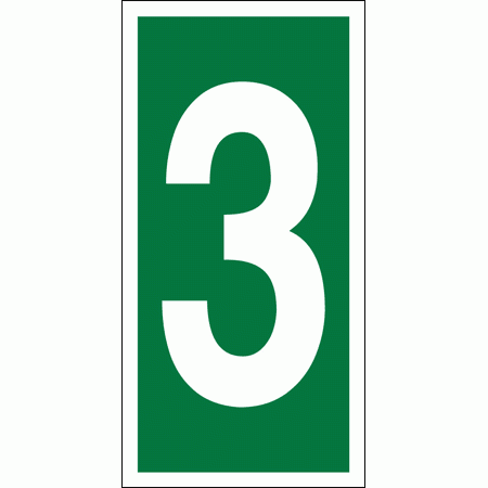 Evacuation Route Number Sign - 4203 - Number 3