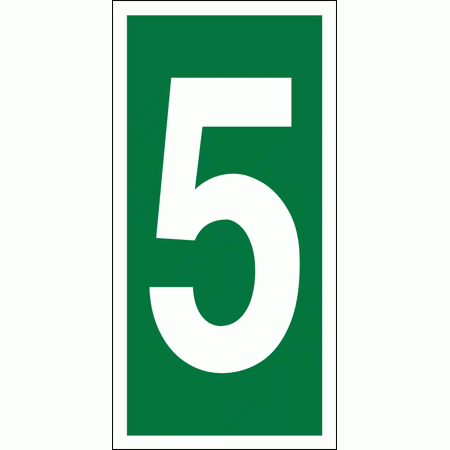 Evacuation Route Number Sign - 4205 - Number 5