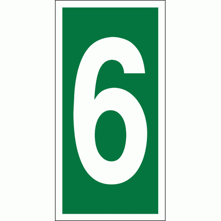 Evacuation Route Number Sign - 4206 - Number 6