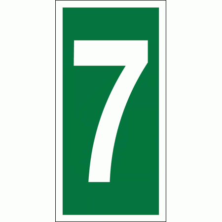 Evacuation Route Number Sign - 4207 - Number 7