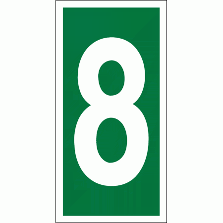 Evacuation Route Number Sign - 4208 - Number 8