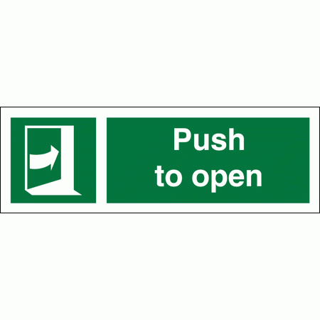 Evacuation Route Sign - 4480 - Push To Open