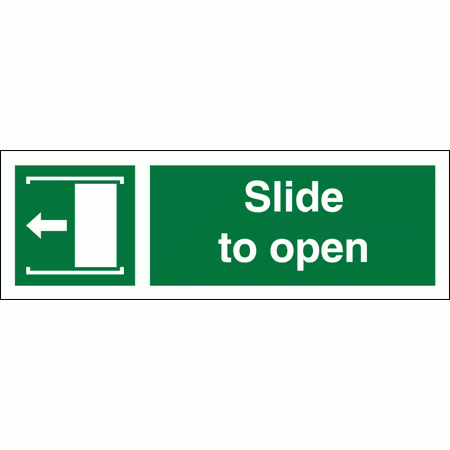 Evacuation Route Sign - 4482 - Slide Left To Open