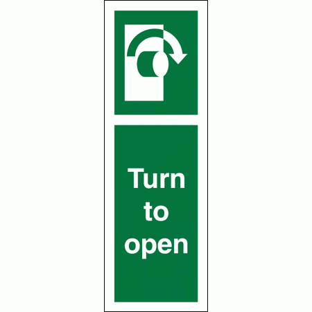 Evacuation Route Sign - 4489 - Turn Right To Open