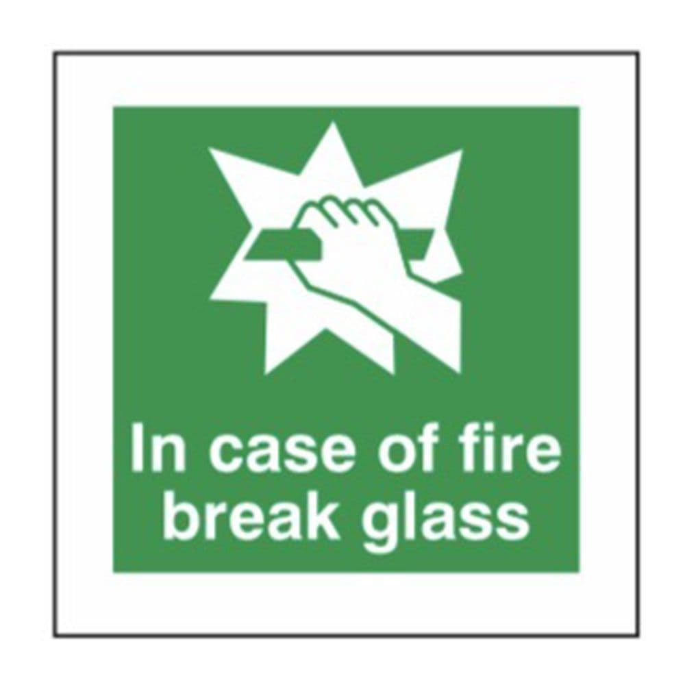 Break Class Connection Evacuation Route Sign - FED - In Case of Fire Break Class