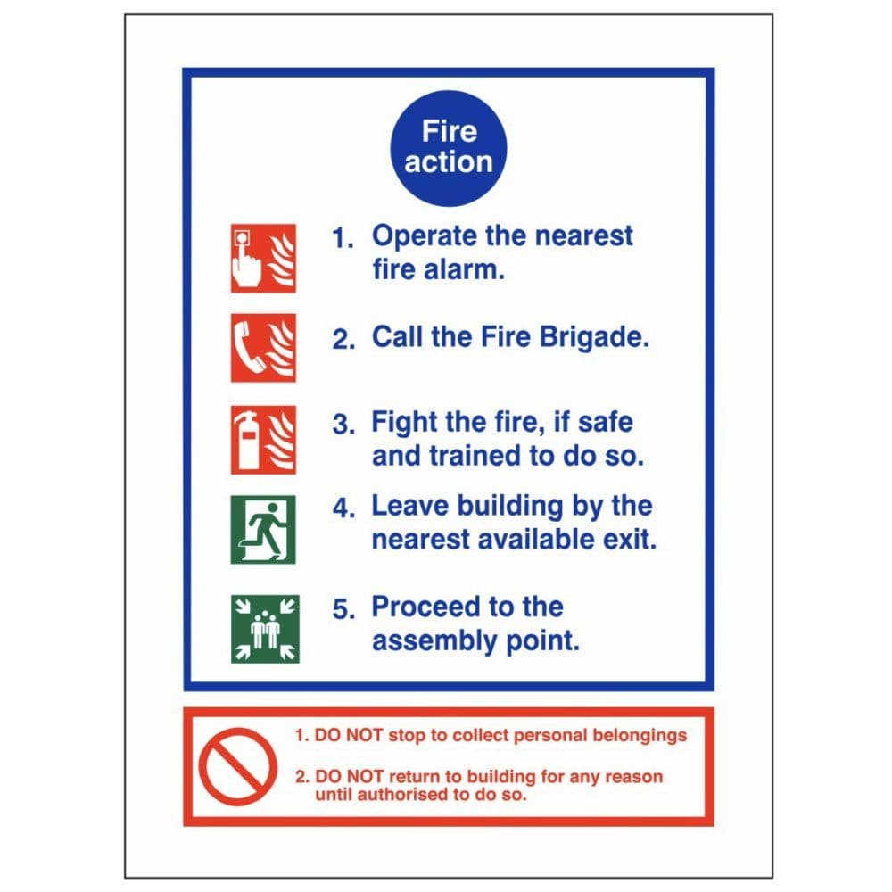 Action Number Sign Fire Action Sign - ACT - 05
