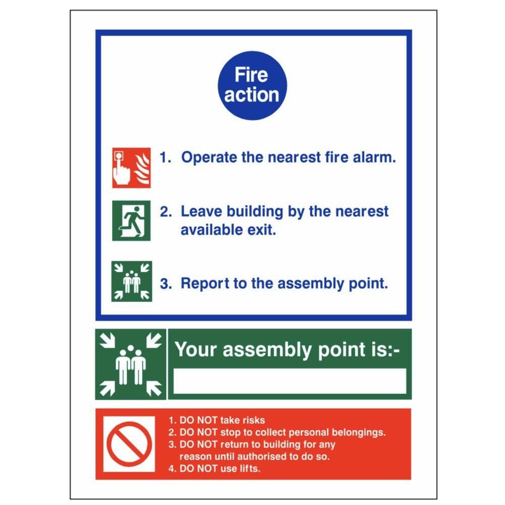 Fire Action Sign - ACT - 06