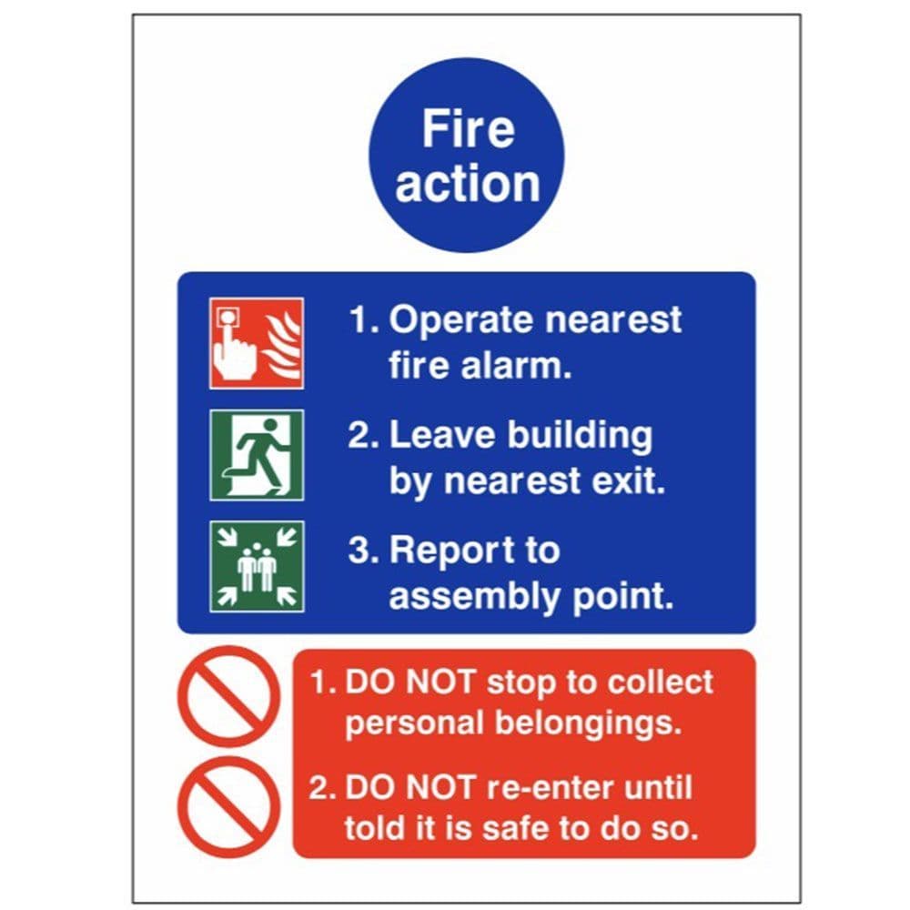 Fire Action Sign - ACT - 251