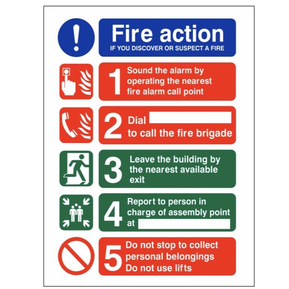 Fire Action Sign - ACT - 252