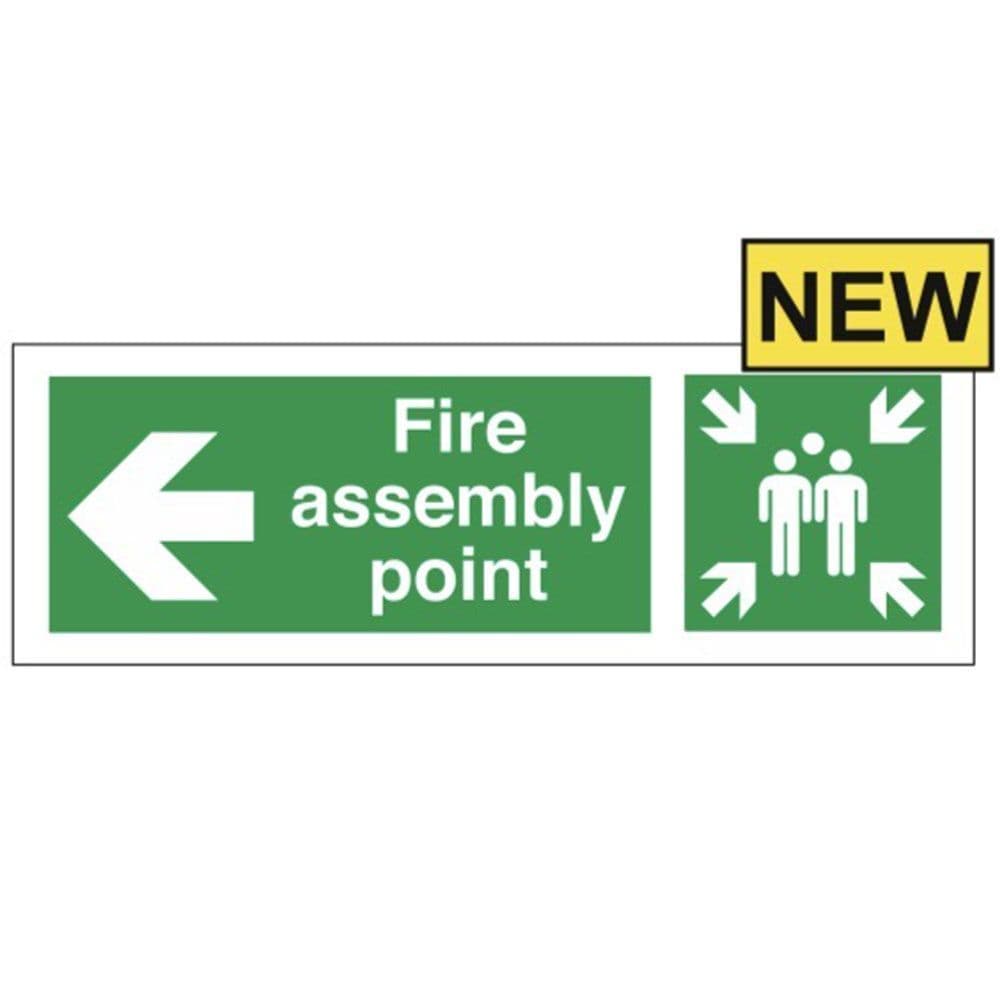 Fire Assembly Point Sign - FEF - Arrow Left
