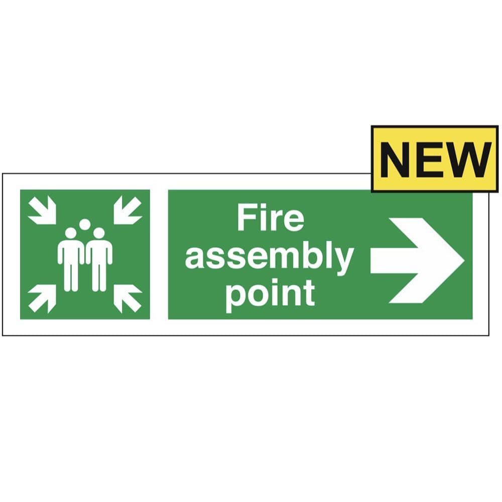 Fire Assembly Point Sign - FEF - Arrow Right