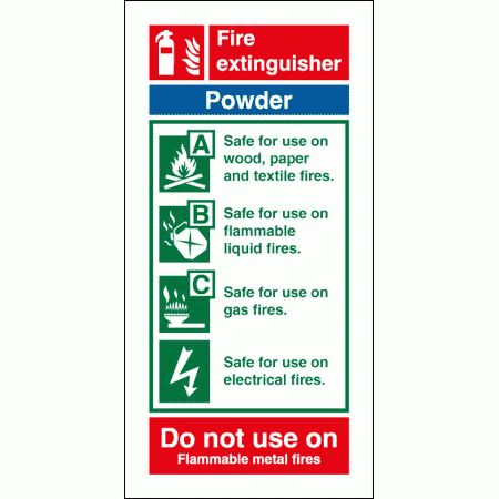 Fire Equipment Sign - Powder Fire Extinguisher Sign 6432