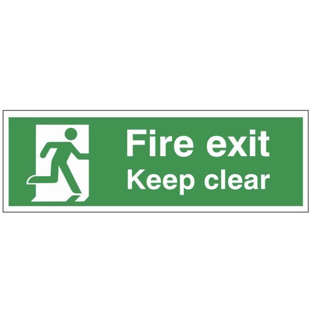 Fire Exit Keep Clear Sign - FEG