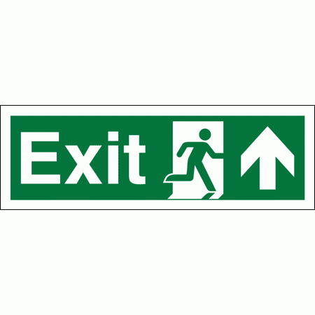 Fire Exit Sign - 4360 - Arrow Up
