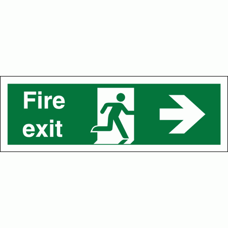 Fire Exit Sign - 4645 - Arrow Right
